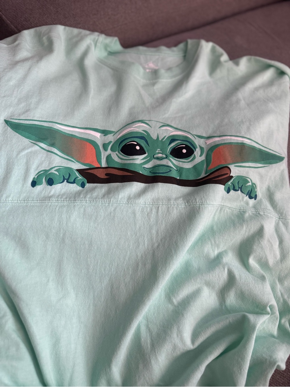 Disney Women's Mint Green The Child (Baby Yoda) Short Sleeve Tee